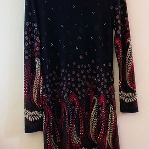 Long sleeve cowl neck dress